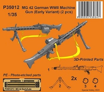 CMK P35012 - 1/35 - MG 42 German WWII Machine Gun (Early Variant