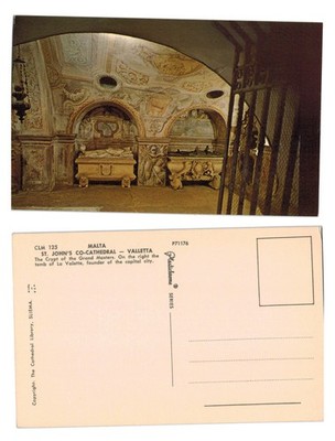 Postkarte - St. John's Co-Cathedral Crypt Valletta Malta UNBESPIELT