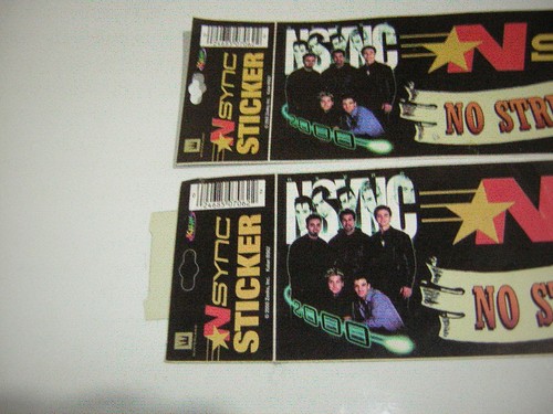 ADESIVI PARAURTI NSYNC LOTTO DI 2 SENZA STRINGHE ATTACCATI WINTERLAND TIMBERLAKE 2000 - Foto 2 di 3