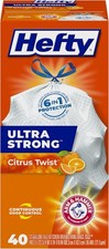 Ultra Strong 13 Gallon Tall Kitchen Trash Bags Citrus Scent 40 Count
