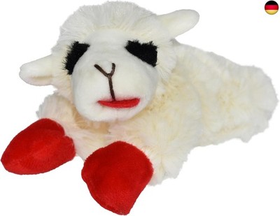 MULTIPET Lammkotelett Plüsch-Hundespielzeug, 17,8 cm, weich und ansprechend für 
