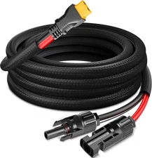 12Awg-20Ft Advanced Solar to XT60 Charging Cable,Redesign Solar Panel Connector 