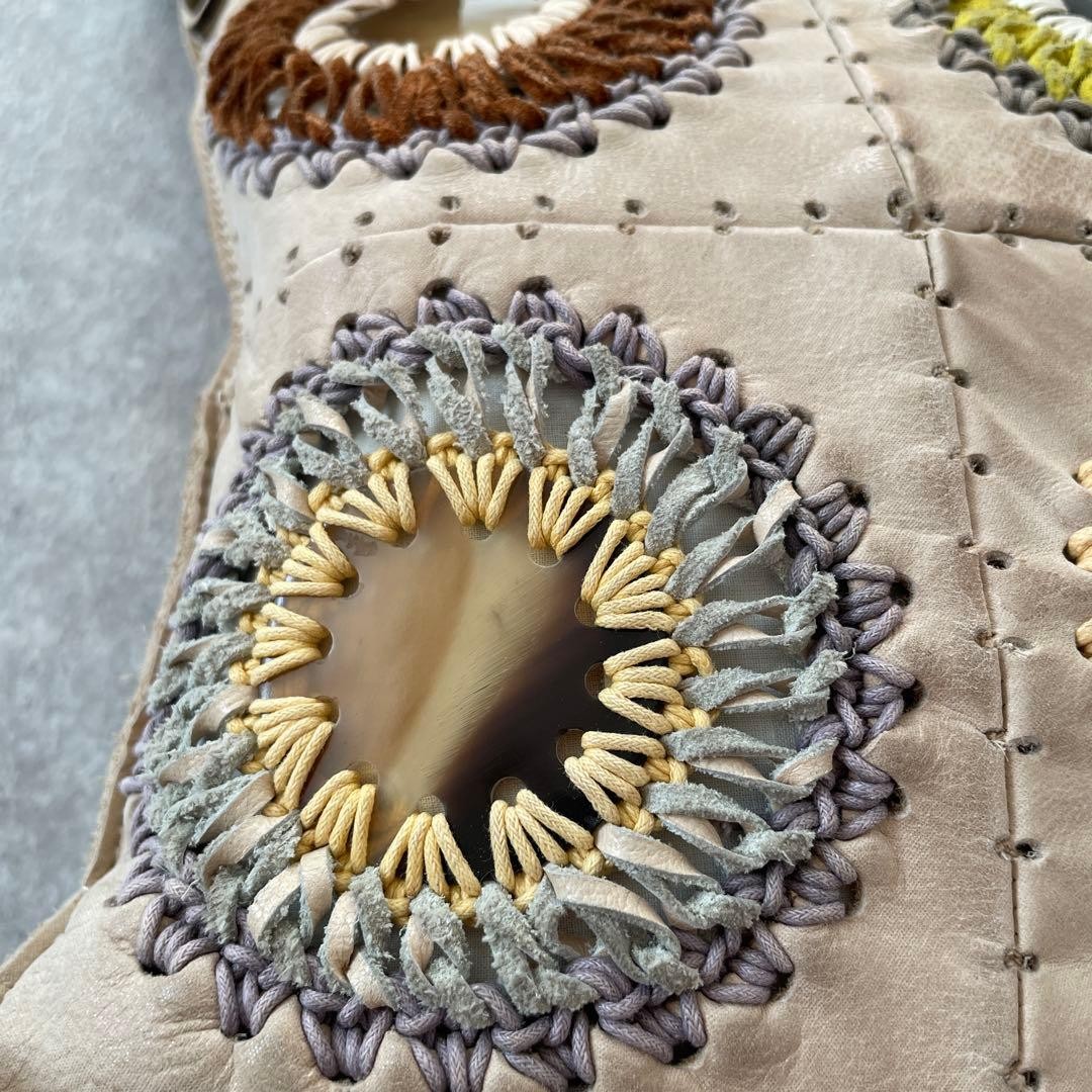 Jamin Puech Leather Embroidered Patchwork Shoulde… - image 6