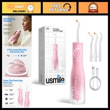 Cordless Water Flosser, 300ml Tank, 5 Modes, IPX7 Waterproof, Pink Color