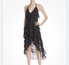 alice + Olivia Black And White polka dot halter dress Size 4