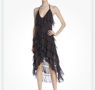 alice and olivia black halter dress NOE HALTER DRESS in BLACK