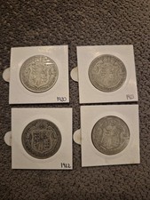 GEORGE V HALF CROWNS 1920 1921 1922 1923