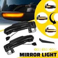 2x Smoked LED Dynamic Side Mirror Signal Lights For Dodge Durango WD 2011-2023