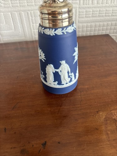 Antique Wedgwood Jasper Cobalt Blue Sugar Caster shaker - Foto 4 di 14