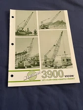 Manitowoc 3900 Vicon Dragline Crane Grapple Clam Dealer Sales Brochure