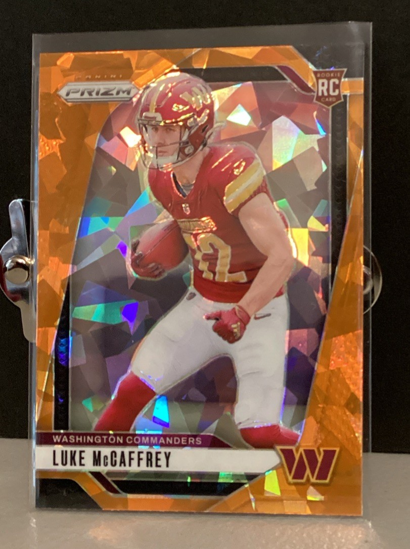 2024 Panini Prizm - Rookies Luke McCaffrey #367 Orange Ice Prizm (RC)