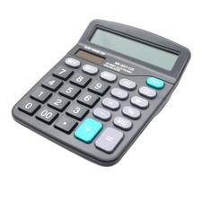 Desk Calculator, 12-Digit Solar Battery Office Calculator with Large LCD Disp...