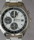 Rare Seiko Panda Dial Chronograph Alarm Quartz 7T32-7C60 Vintage 1988s Watch Men