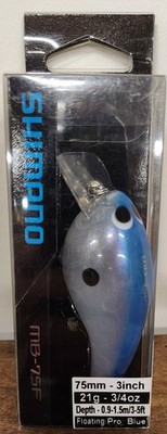 Shimano Macbeth Big 75F MB-75F Crankbait   Floating Pro Blue   3'' / 3 5 ft Depth