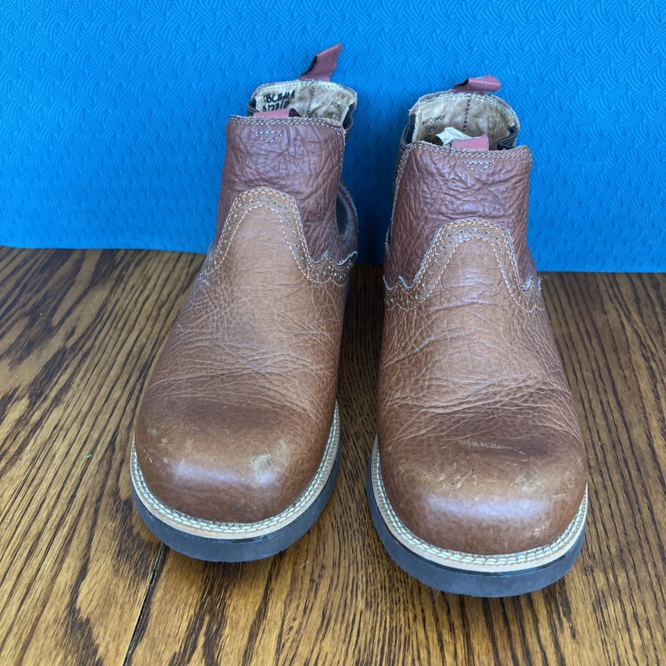 Twisted X Men's Short Pull On Chelsea Western Boots Brown Leather Size 12 M NICE - Image 3 of 4