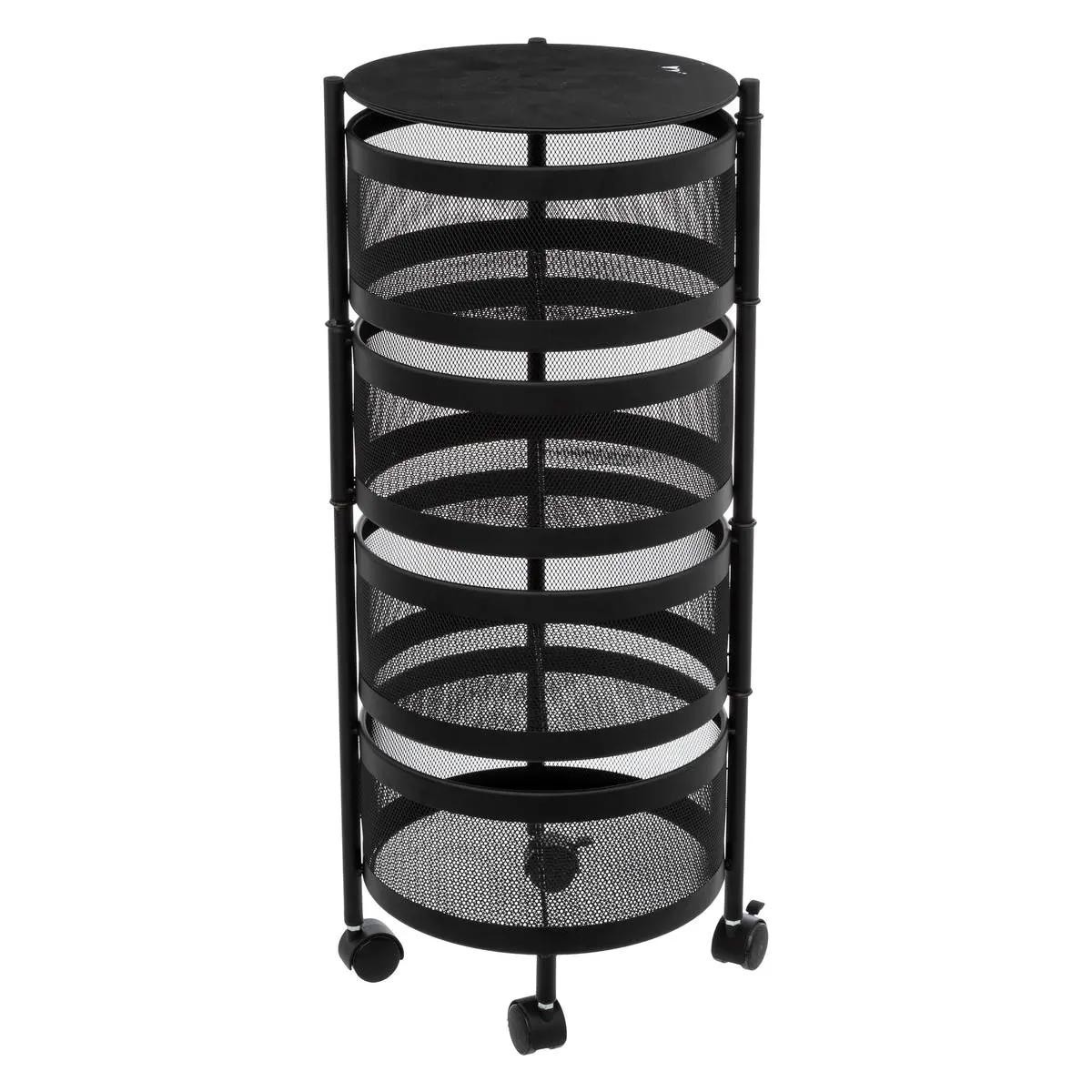 Resserre rotatif Mayaj 76cm en métal noir au design minimaliste et élégant