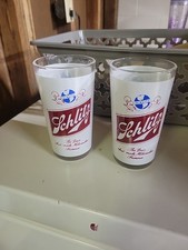 Vintage Schlitz Beer Glasses Set of 2