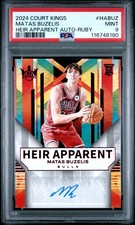 2024 PANINI COURT KINGS HEIR APPARENT AUTO RUBY MATAS BUZELIS 20/99 ROOKIE PSA 9