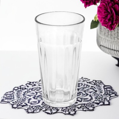 Libbey DuraTuff PANELED TUMBLERS Clear Heavy 16 OZ Glass Cooler