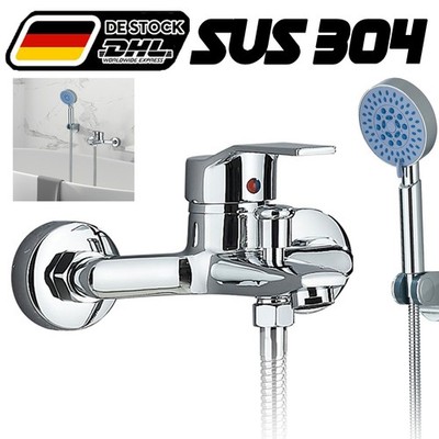 Badewannenarmatur Wannen Armatur Einhebelmischer Wasserhahn Mischbatterie SUS304