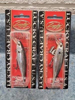 2 LUCKY CRAFT Pointer 78 OGs 3/8oz 78mm 4-5' Luckycraft Suspending Jerkbait Rare