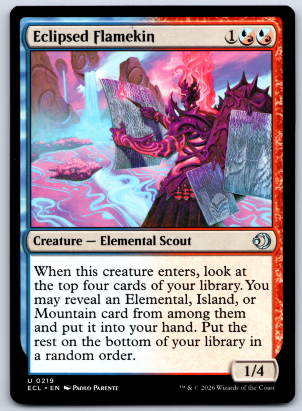 Eclipsed Flamekin Lorwyn Eclipsed NM U 219 ECL