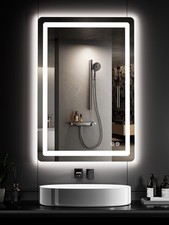 36"x24" LED Bathroom Vanity Mirror with Lights, Front and Backlit Wall Mirror...