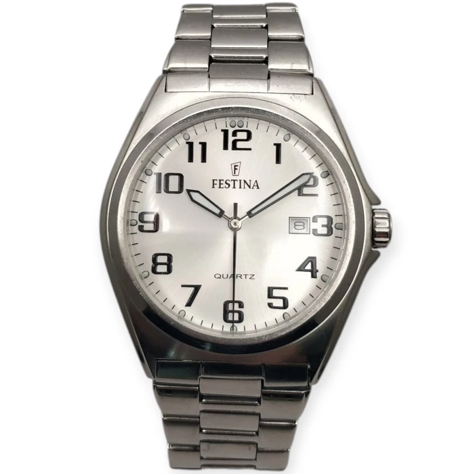 Festina Date F16364 40mm 2000s Quartz Miyota LEBROCANTHEURE MONTRE VINTAGE WATCH - Photo 2/4