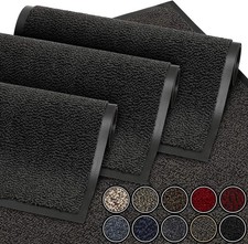 Fußmatte Schwarz Anthrazit 40x60 cm |Eingangstürmatte  waschbar strapazierfäh...