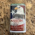 1 Oz Silver Eagle 20 Coin Tube 2024 - BU GEM Mint Sealed Roll 999  🦅