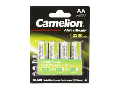 Camelion NiMH AA/R6 1.2V-2300mAh (4/carte) 'ALWAYSREADY' - Photo 1/3