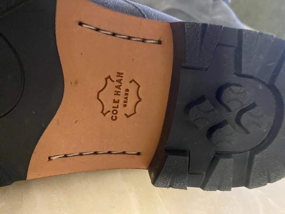 Botas con cordones de gamuza azul para hombre Cole Haan talla 10 - Imagen 3 de 4