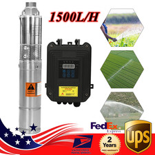 3" Solar Pump Submersible Pump Deep Well Bore Water Pump &MPPT Controller DC24V