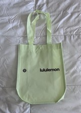 New Lululemon Small Reusable Shopping Tote Bag Logo Green 2025 Limited Edition