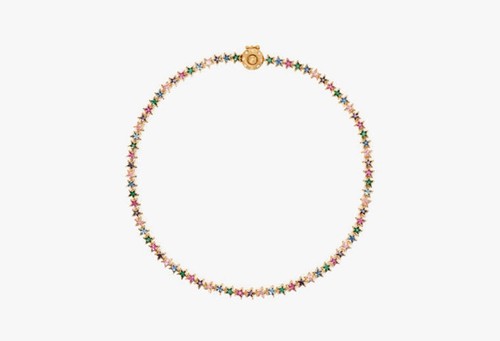 KATE SPACE NEW YORK Space Cadet Crystal-embellished Tennis Necklace Rainbow 16”