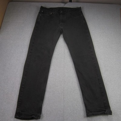Levis 505 Jeans Mens 34x32 Black Straight Fit Classic Waterless Denim
