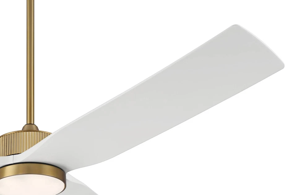 60" Casa Vieja Montage Soft Brass LED Damp Rated Fan with Remote 4910G - Image 4 of 4