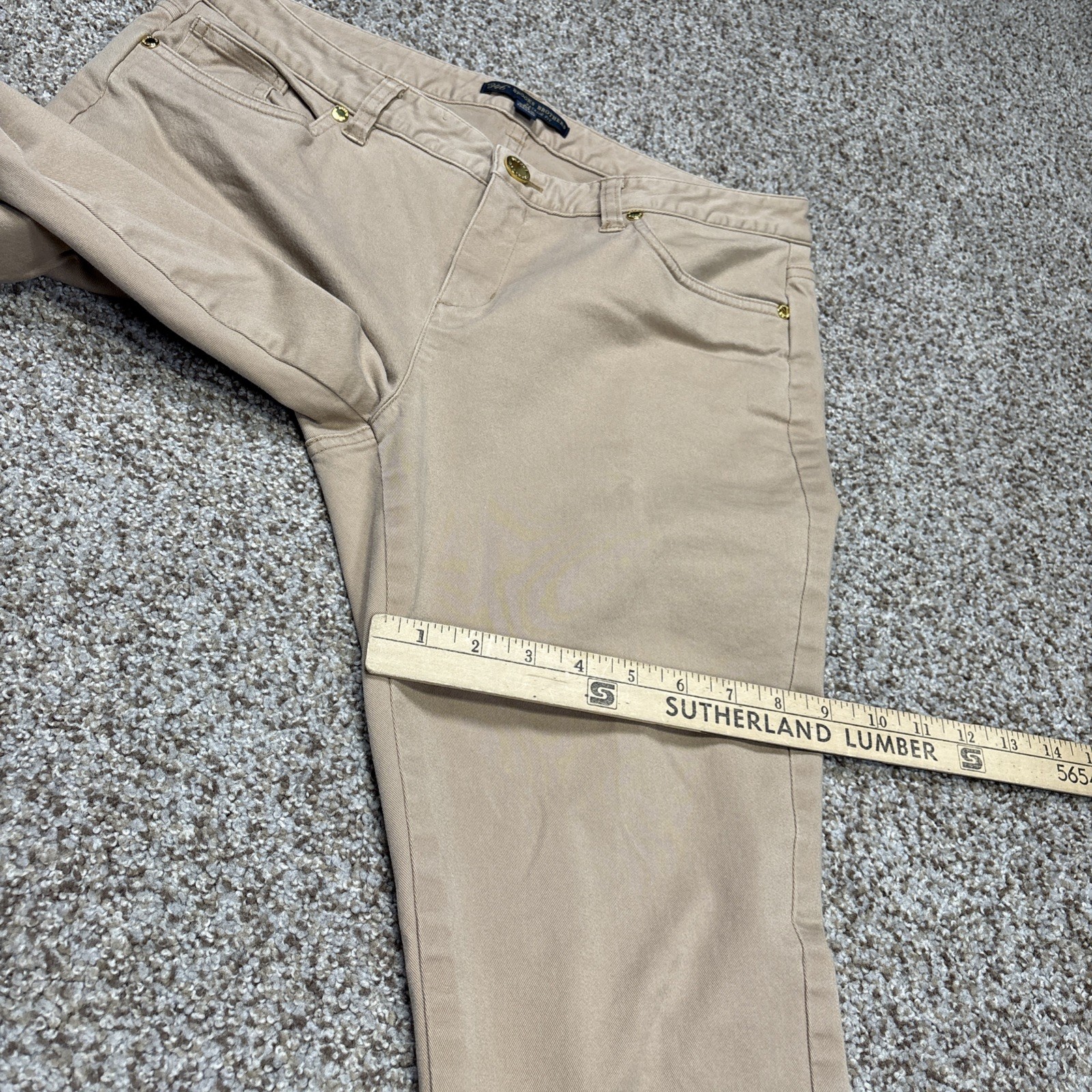 Brooks Brothers 346 Natalie Fit Pants 8 Tan Straight Leg Jeans Fits 30x28 - View 13