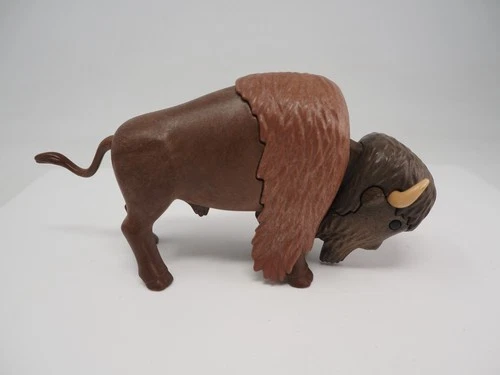 Vintage Playmobil Buffalo Bison Wild Animal Western Figurine