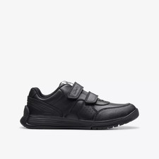 Clarks Boys CICA STAR ORB K Black Leather School Shoes