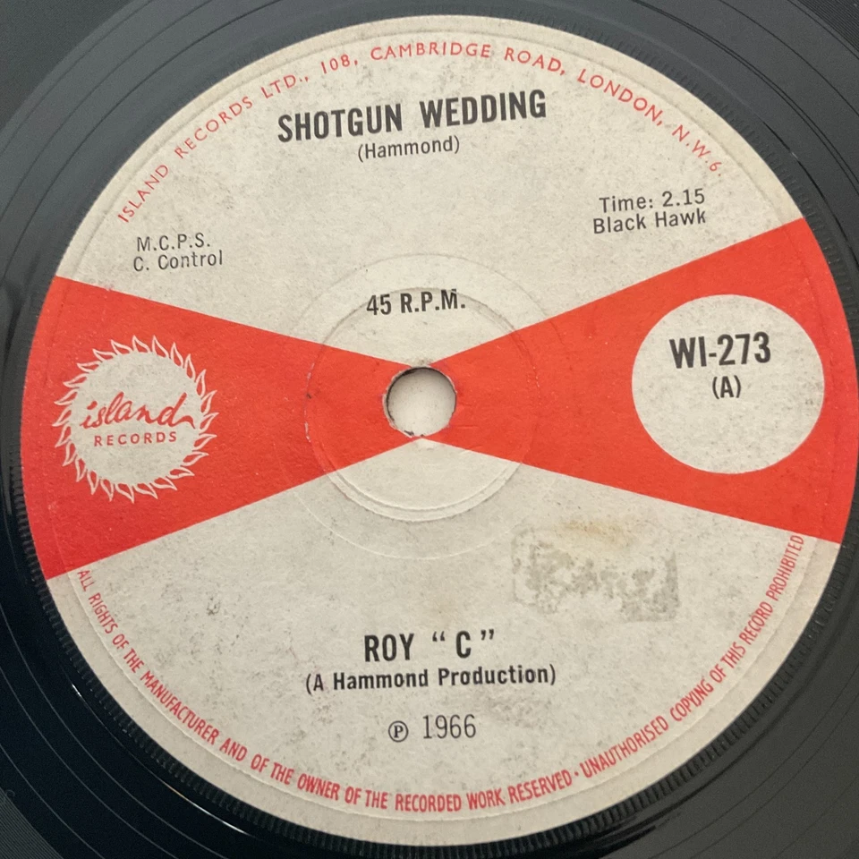 Roy C - Shotgun Wedding / I Am Gonna Make It 7" VG 1966 Island WI-273 1st Press - Image 3 of 4