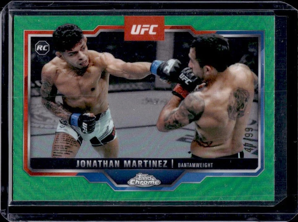 2025 Topps UFC Chrome Jonathan Martinez RC Green Refractor Rookie #/99