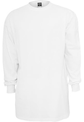 Urban Classics Herren Tall Tee L/S   Oversize Langarmshirt Weiß