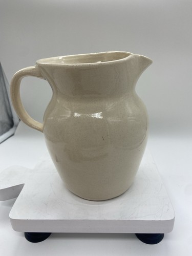 Ellis Prod Pottery Marshall Texas Pitcher Blue With Hearts Vintage - Picture 6 of 11