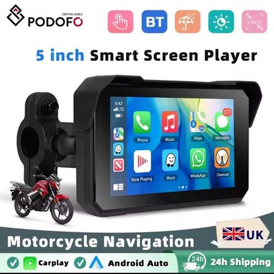 Wireless Carplay Android Auto Smart Player 5 Zoll Multimedia BT Motorrad