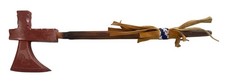 VINTAGE NATIVE AMERICAN SIOUX CATLINITE PIPESTONE PEACE PIPE TOMAHAWK  REDWING