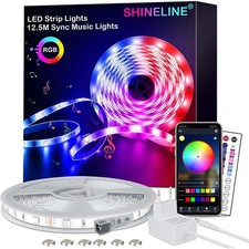 Rgb Color Changing Led Strip 12.2M Synchronized With App Remote Control