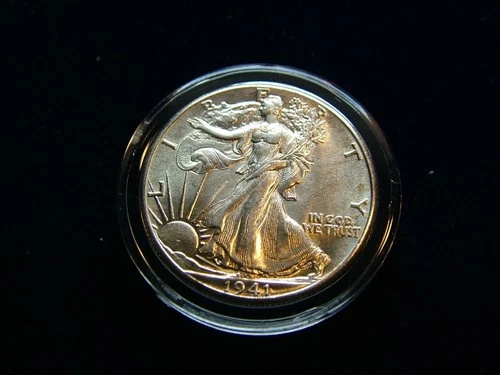 1941 WALKING LIBERTY SILVER HALF DOLLAR BU WITH RARE DATE ERROR