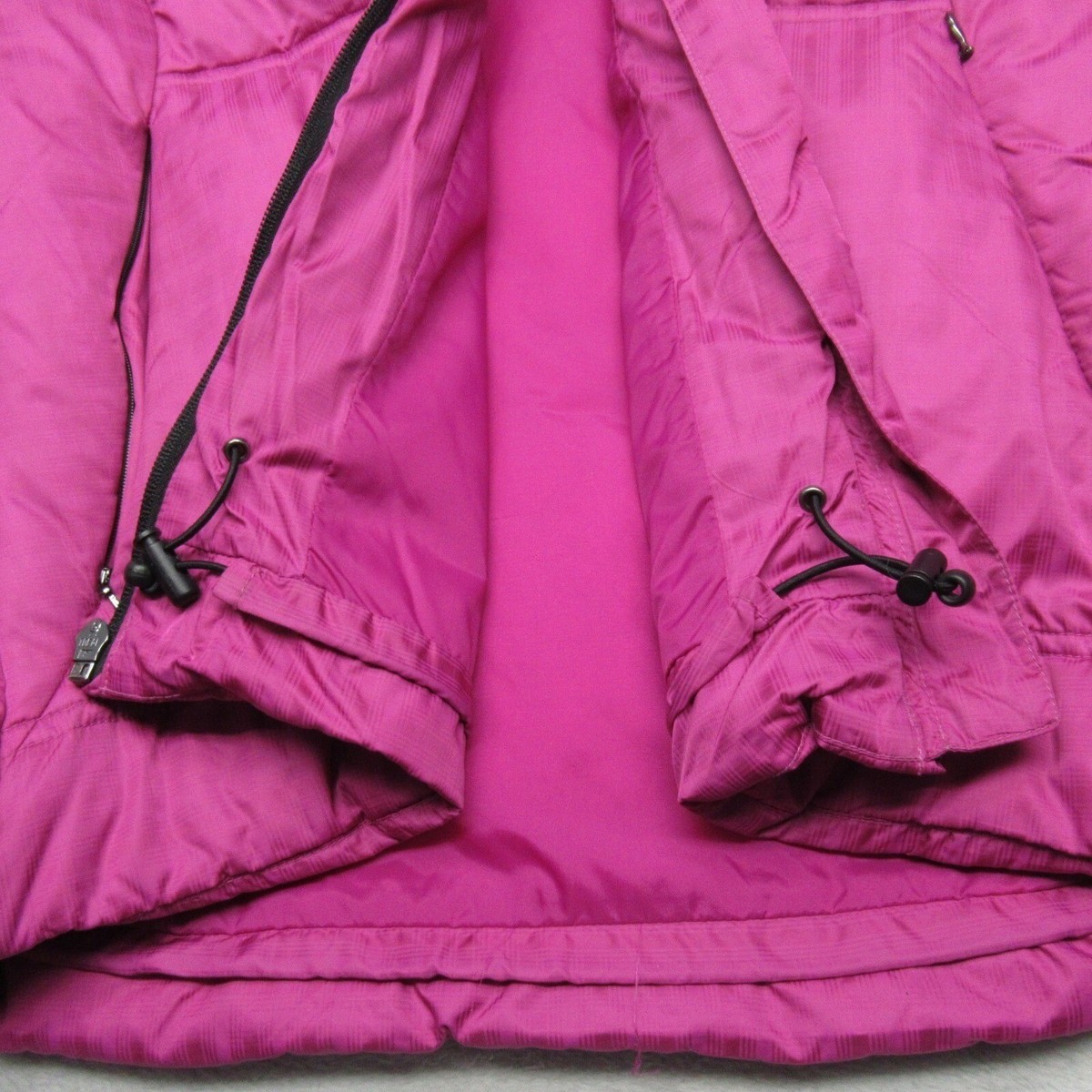 Columbia Down Jacket Womens Medium Pink Faux Fur Trim Hood Full