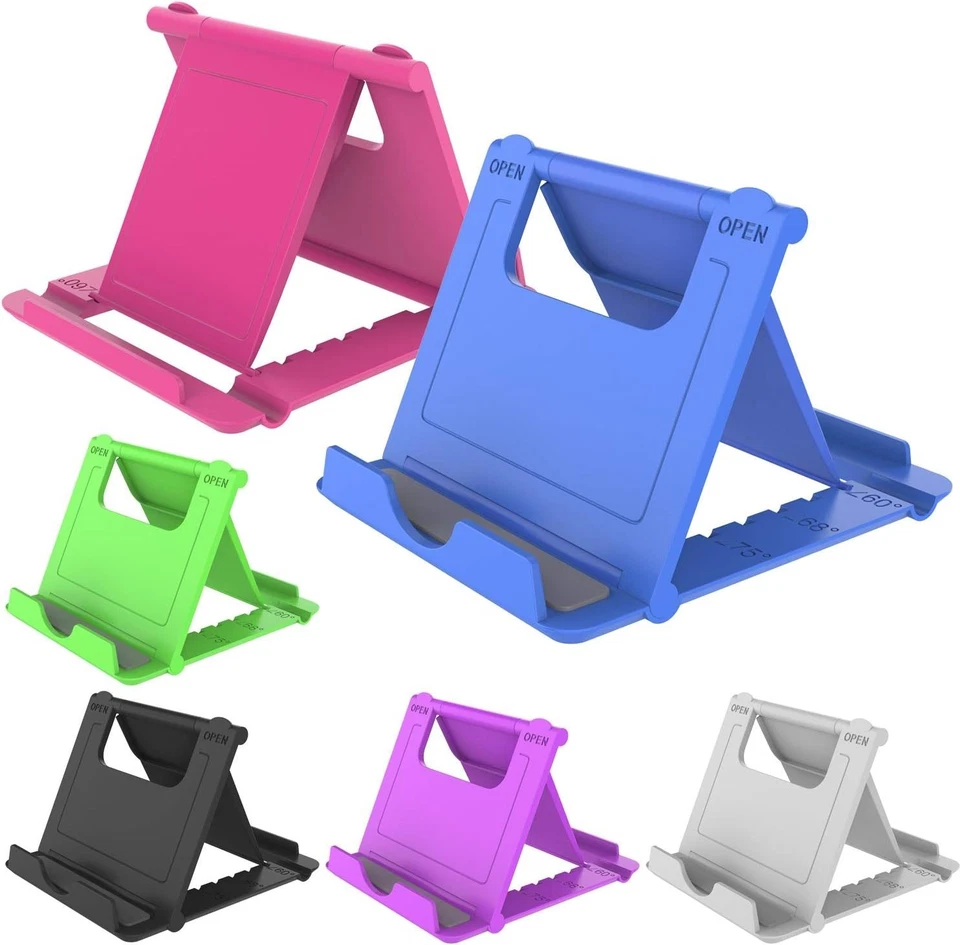 Soporte universal para teléfono celular de escritorio - multiángulo ajustable para 6 dispositivos Foto 3 de 4